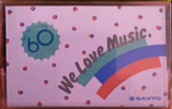 Compact Cassette Sanyo We Love Music 60 "Pink" Type I Normal 1983 Japan
