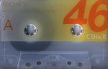 Compact Cassette Sony CDix II 46 "C46CDX2L" Type II Chrome 2001 Japan