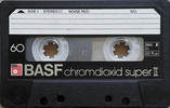 Compact Cassette BASF Chromdioxid Super II 60 "Mustercassette Profis fahren" Type II Chrome 1981 Germany