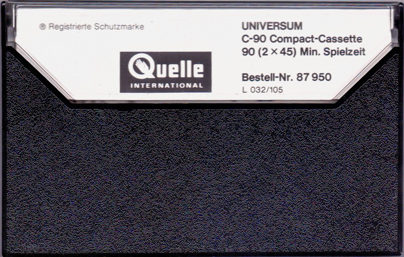 Compact Cassette Universum 90 Type I Normal 1973 Europe