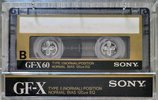 Compact Cassette Sony GF-X 60 "market Asia or Euro" Type I Normal 1985 Thailand
