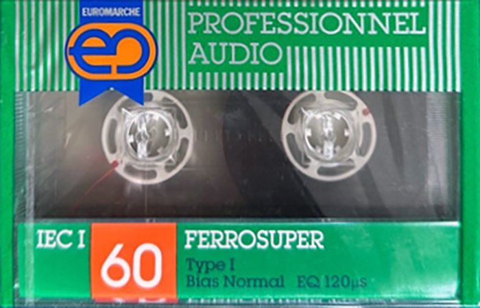 Compact Cassette Euromarche 60 "Ferrosuper" Type I Normal 1990 France