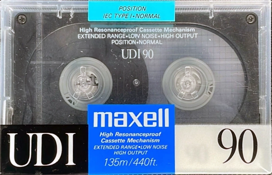 Compact Cassette Maxell UDI / UD1 90 Type I Normal 1988 USA