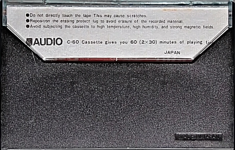 Compact Cassette Audio 60 Type I Normal 1978 Japan