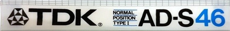 Compact Cassette TDK AD-S 46 Type I Normal 1984 Japan