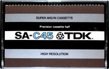 Compact Cassette TDK SA 45 Type II Chrome 1975 Japan