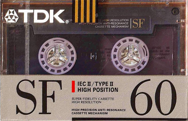 Compact Cassette TDK SF 60 "SF-60SE" Type II Chrome 1990 Australia, Europe