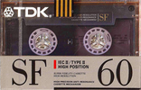 Compact Cassette TDK SF 60 "SF-60SE" Type II Chrome 1990 Australia, Europe