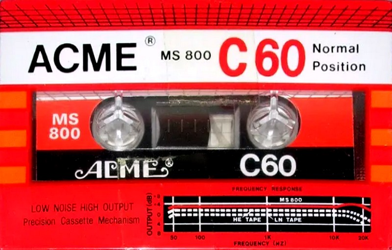 Compact Cassette Acme MS 800 60 Type I Normal 1995 Worldwide