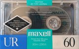 Compact Cassette Maxell UR 60 Type I Normal 1988 North America