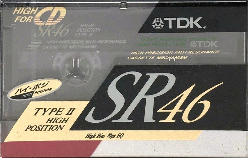 Compact Cassette TDK SR 46 "SR-46M" Type II Chrome 1990 Japan