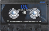 Compact Cassette Sony UX 60 "C-60UXC" Type II Chrome 1998 Europe