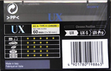 Compact Cassette Sony UX 60 "C-60UXC" Type II Chrome 1998 Europe