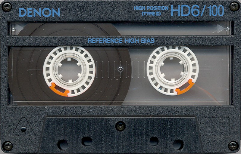 Compact Cassette Denon HD6 100 "HD6/100" Type II Chrome 1988 Europe, USA