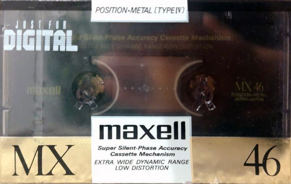 Compact Cassette Maxell MX 46 Type IV Metal 1990 Japan