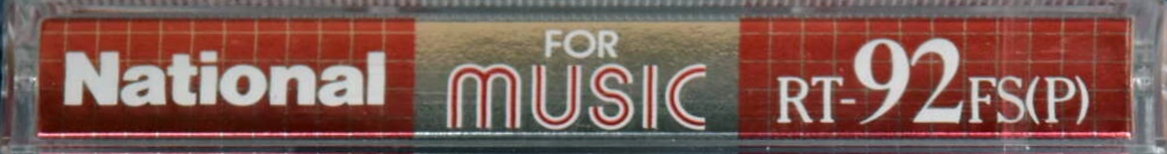 Compact Cassette National FS 92 "RT-92FS(P)" Type I Normal 1987 Japan