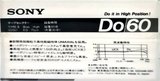 2 pack Sony Do 60 "2DO60" Type II Chrome 1985 Japan