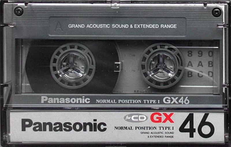 Compact Cassette Panasonic GX 46 "RT-GX46" Type I Normal 1989 Japan