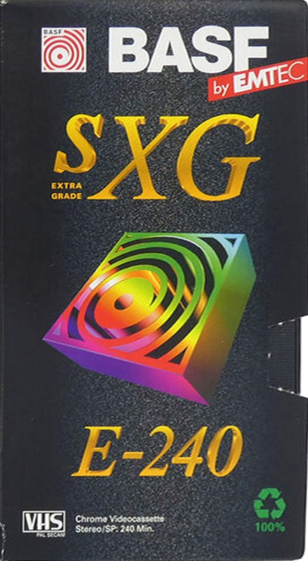 VHS, Video Home System BASF SXG 240 Type II Chrome 1998 Europe