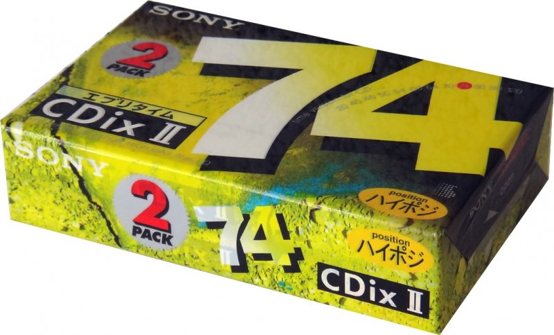 2 pack Sony CDix II 74 Type II Chrome 1995 Japan