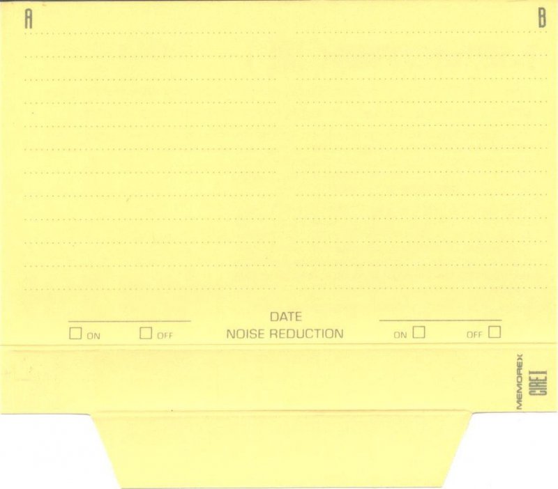 Compact Cassette Memorex Cire I 50 Type I Normal 1991 USA