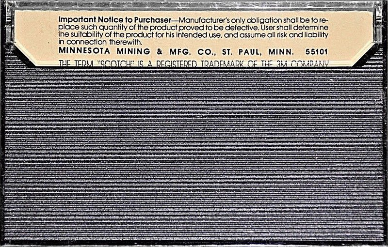 Compact Cassette Scotch AVM Studio Master 90 Type I Normal USA