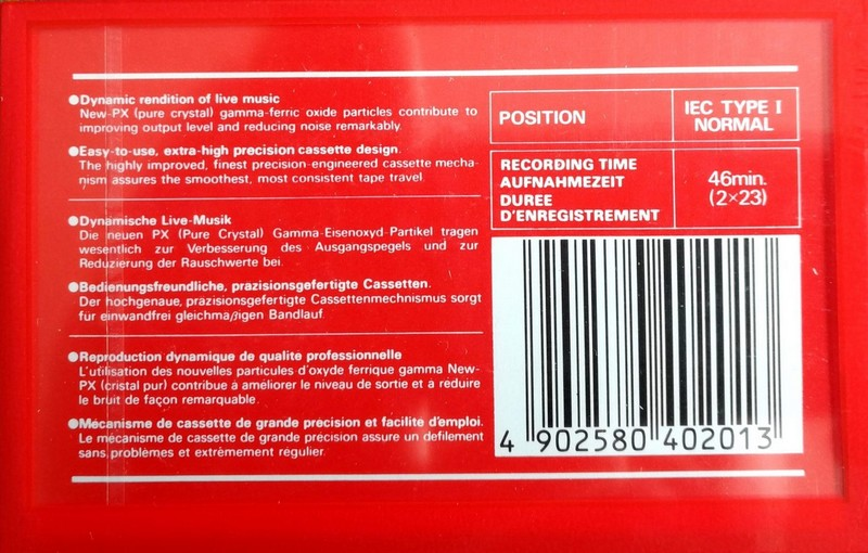 Compact Cassette Maxell UR 46 Type I Normal 1986 Europe