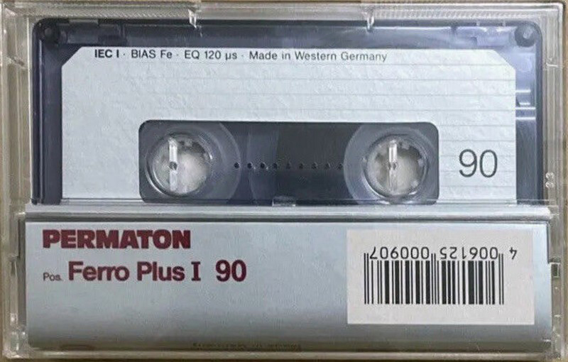 Compact Cassette Permaton Ferro Plus I 90 Type I Normal 1987 Germany