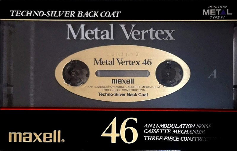 Compact Cassette Maxell Metal Vertex 46 Type IV Metal 1988 Japan