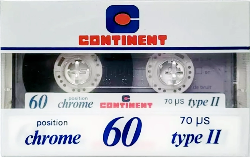 Compact Cassette Continent / Continente 60 Type II Chrome 1984 France