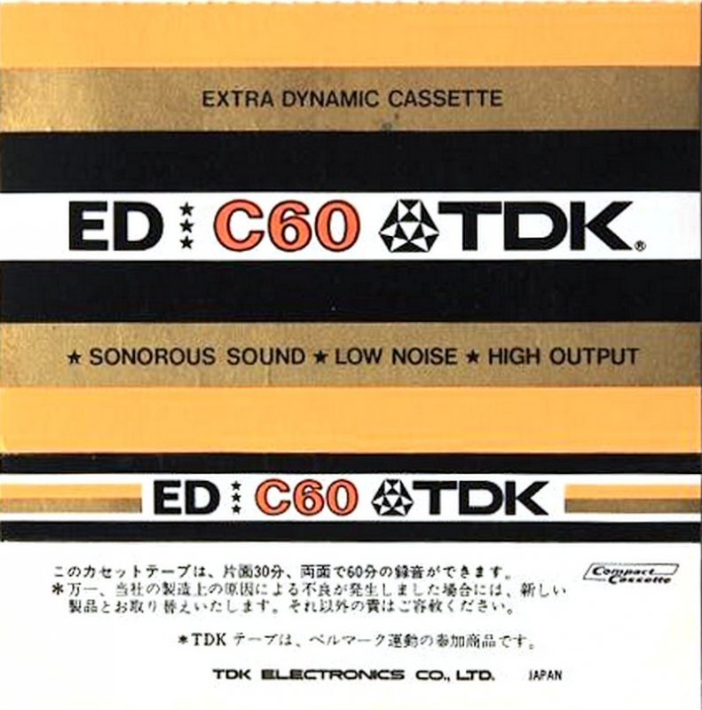 Compact Cassette TDK ED 60 Type I Normal 1973 Japan