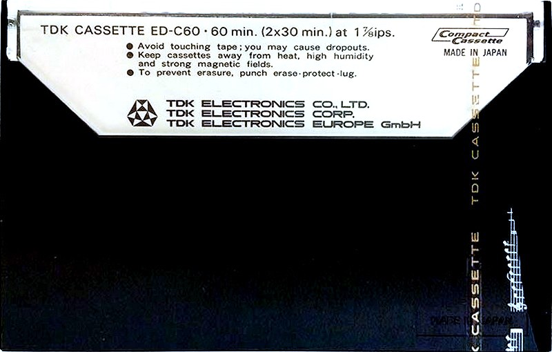 Compact Cassette TDK ED 60 Type I Normal 1973 Japan