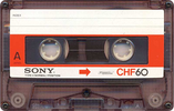 Compact Cassette Sony CHF 60 Type I Normal 1978 North America