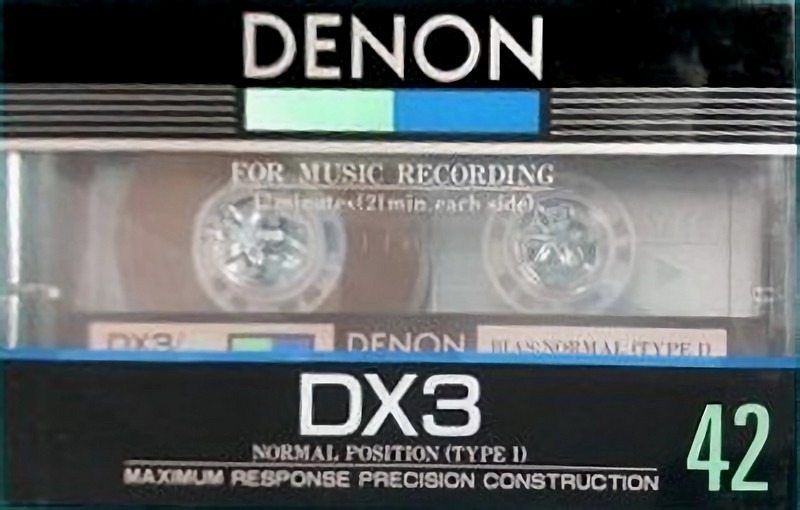 Compact Cassette Denon DX3 42 Type I Normal 1984 Japan