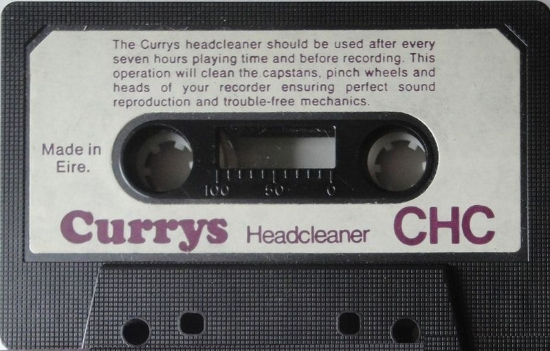 Compact Cassette Currys "CHC" Cleaning Cassette 1978 UK