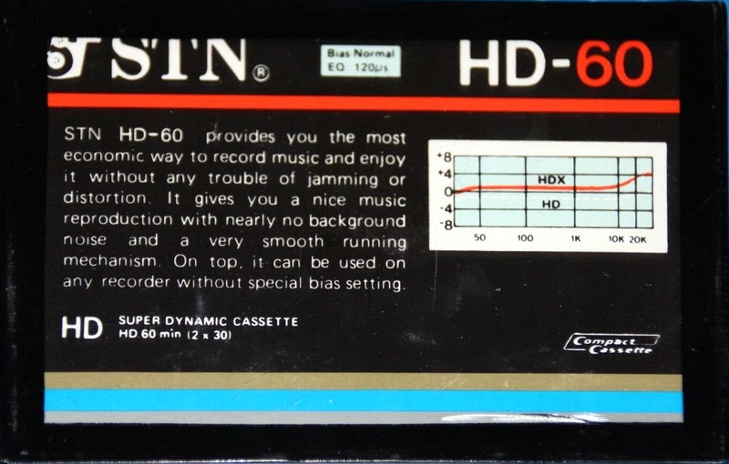 Compact Cassette STN 60 "HDX-S" Type I Normal Hong Kong