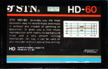 Compact Cassette STN 60 "HDX-S" Type I Normal Hong Kong