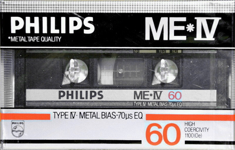 Compact Cassette Philips Metal 60 "Me-IV" Type IV Metal 1984 Europe