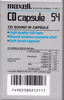 Compact Cassette Maxell CD Capsule 54 Type I Normal 1990 Europe
