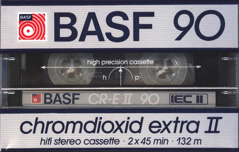Compact Cassette BASF Chromdioxid Extra II 90 "CR-E II" Type II Chrome 1985 USA