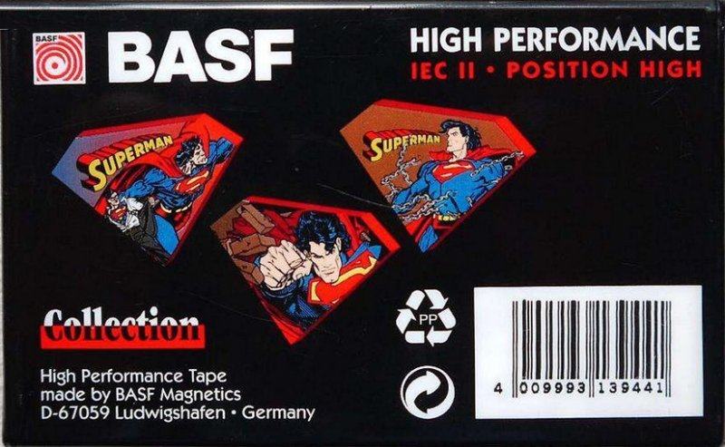 Compact Cassette BASF High Performance II 90 "Superman" Type II Chrome 1995 Europe