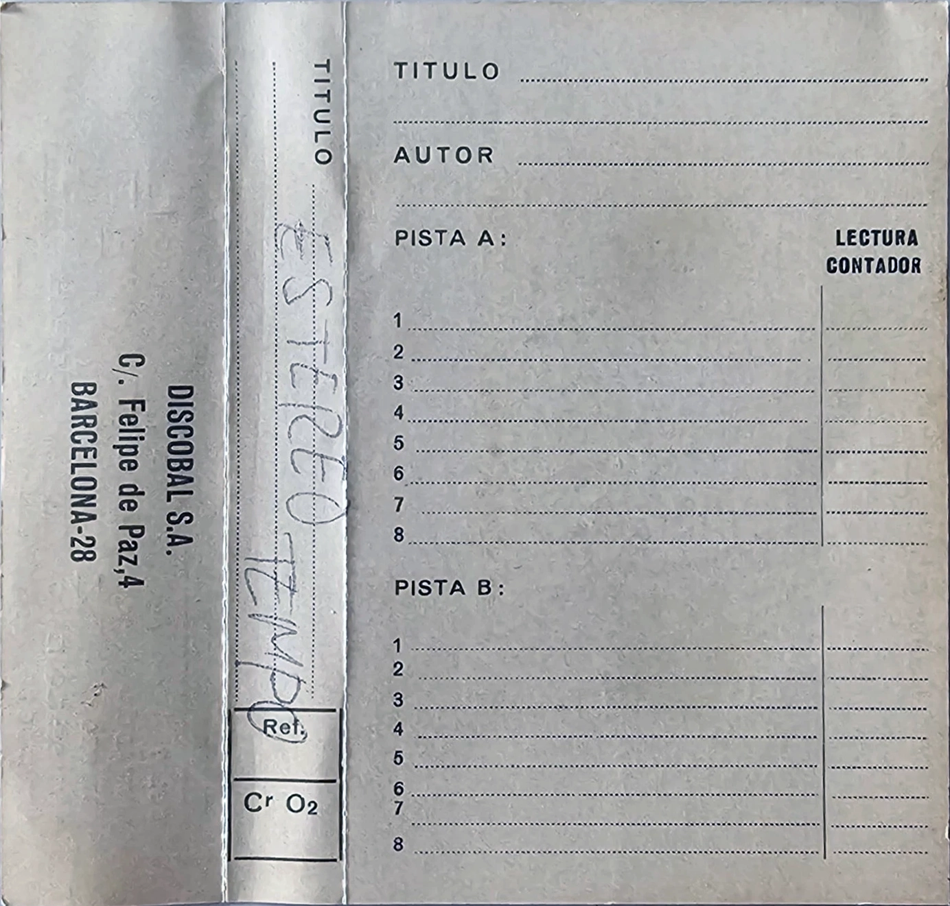 Compact Cassette Discobal 60 Type II Chrome 1979 Spain