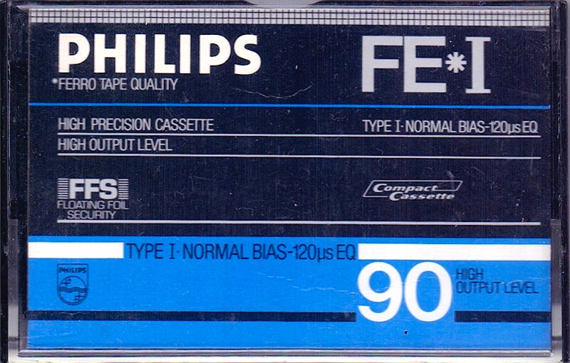 Compact Cassette Philips FE-I 90 Type I Normal 1983 Europe