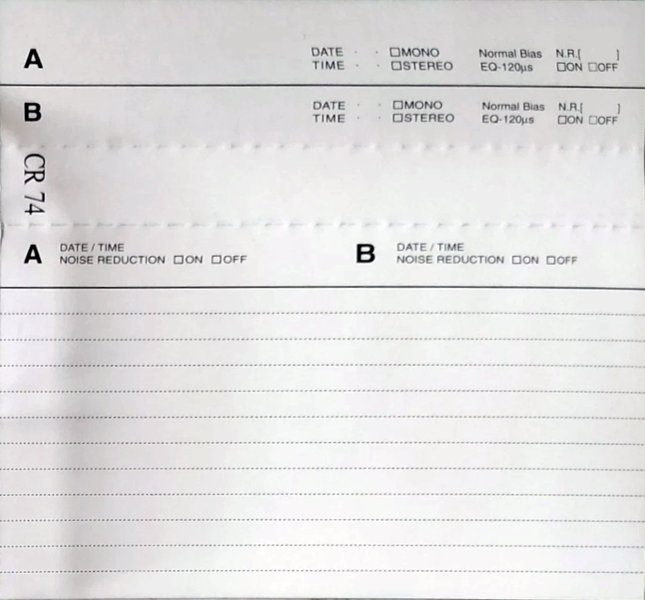 Compact Cassette CO.DE 74 Type II Chrome Italy