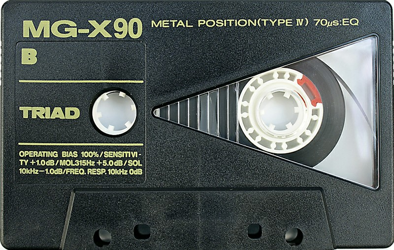 Compact Cassette Triad MG-X 90 Type IV Metal 1986 North America