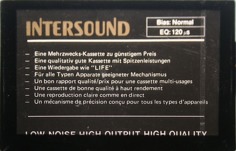Compact Cassette Intersound 90 Type I Normal Germany