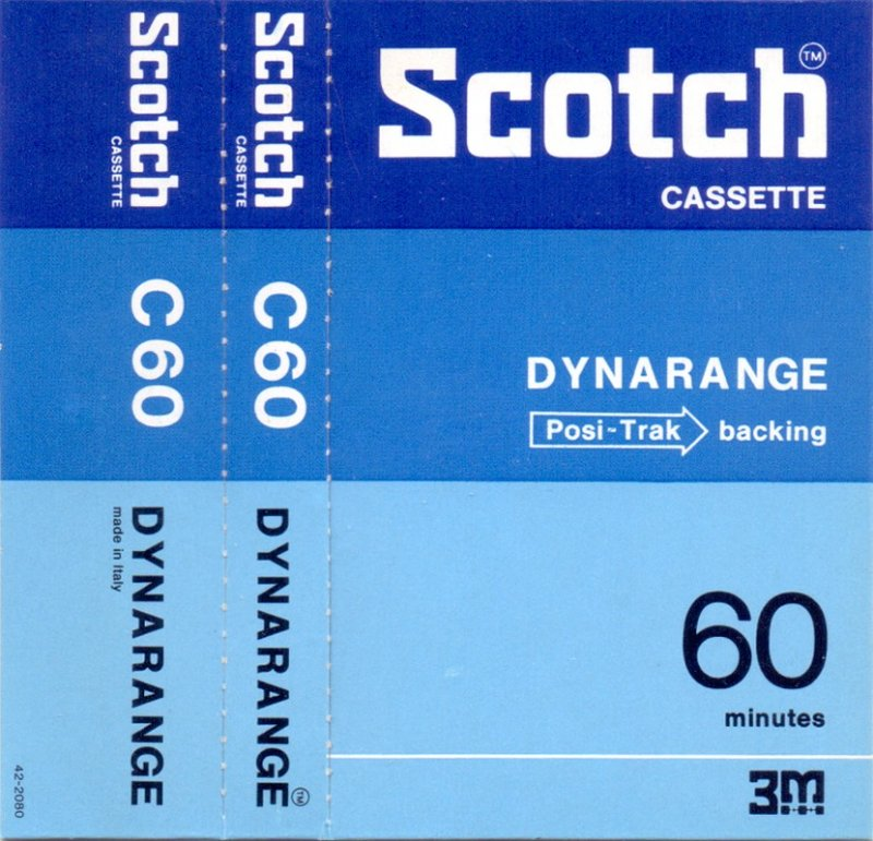 Compact Cassette Scotch Dynarange 60 Type I Normal 1975 Europe