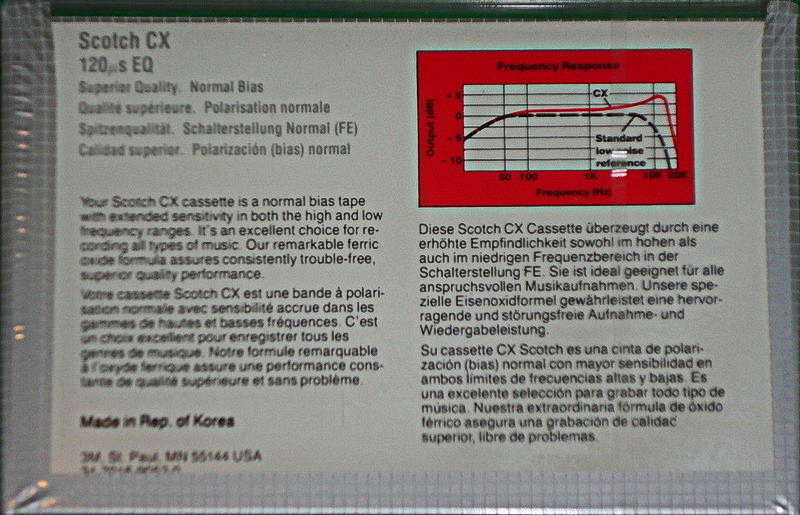 Compact Cassette Scotch CX 90 Type I Normal 1982 Europe