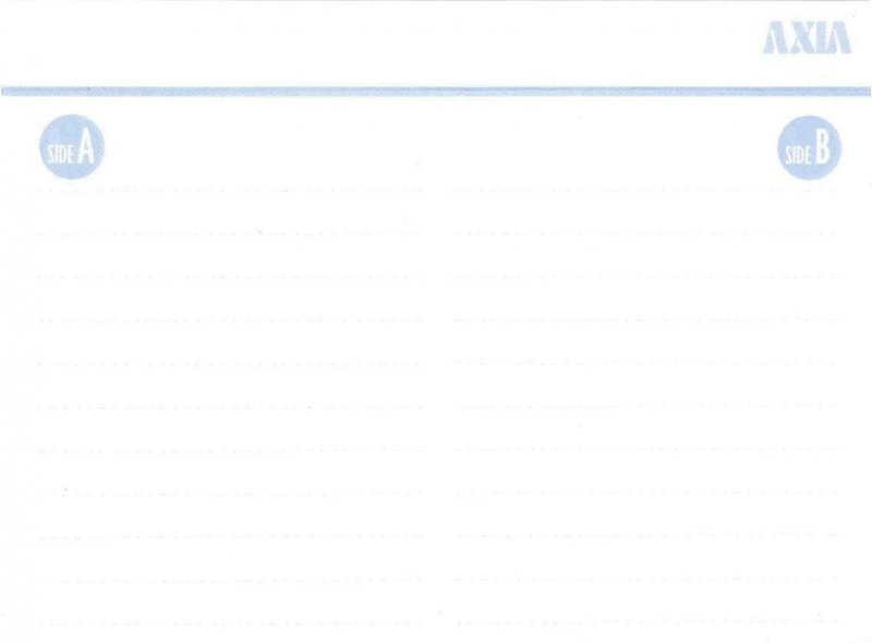 Compact Cassette AXIA AX1 90 Type I Normal 2000 Japan