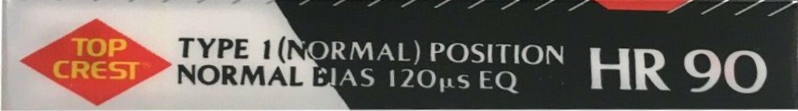 Compact Cassette Top Crest HR 90 Type I Normal USA